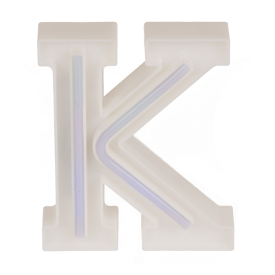 Letra iluminada de neón, K, altura:16 cm,