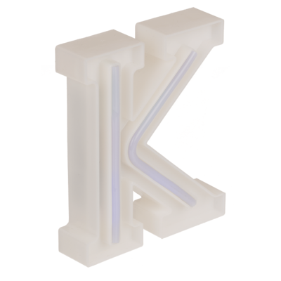 Letra iluminada de neón, K, altura:16 cm,