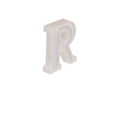 Letra iluminada de neón, R, altura:16 cm,