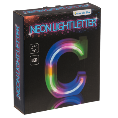 Lettera illuminata al neon, C, altezza: 16 cm,