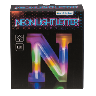 Lettera illuminata al neon, N, altezza: 16 cm,