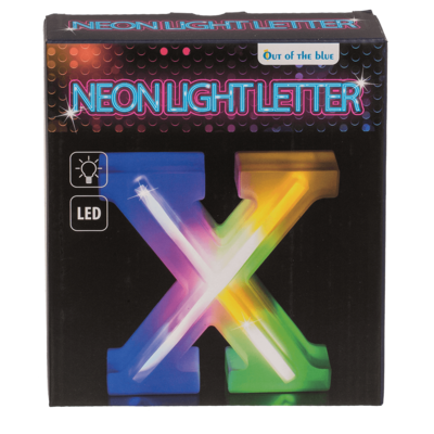 Lettera illuminata al neon, X, altezza: 16 cm,