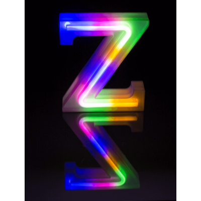 Lettre lumineuse neon, Z, hauteur : 16 cm,