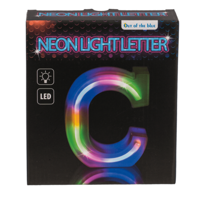 Lettre néon lumineuse, C , hauteur:16 cm,