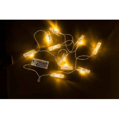 Lichterkette, Foto Wäscheklammer, mit 10 LED