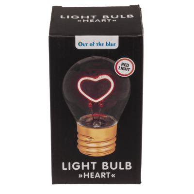 Light Bulb, Heart, incl. Lithium battery &