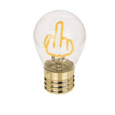 Light Bulb, middle finger, incl. Lithium battery