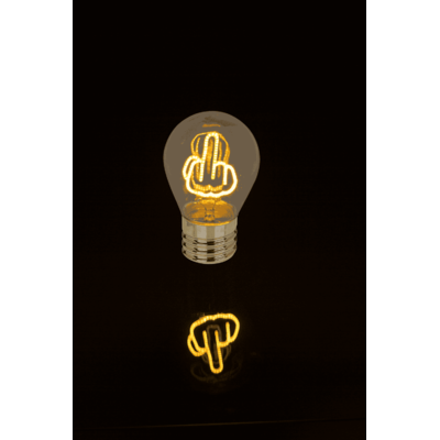 Light Bulb, middle finger, incl. Lithium battery