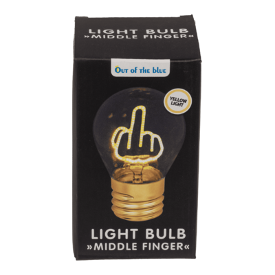 Light Bulb, middle finger, incl. Lithium battery