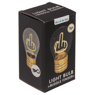 Light Bulb, middle finger, incl. Lithium battery