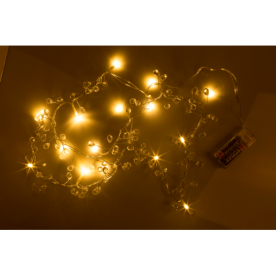 Light chain, Pearls, with 15 LED,