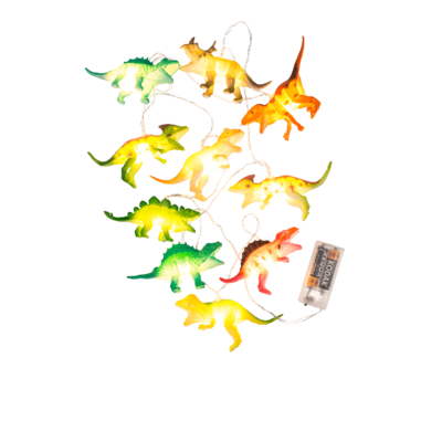 Light chain with 10 LED, Dinosaur,