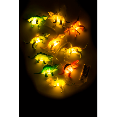 Light chain with 10 LED, Dinosaur,