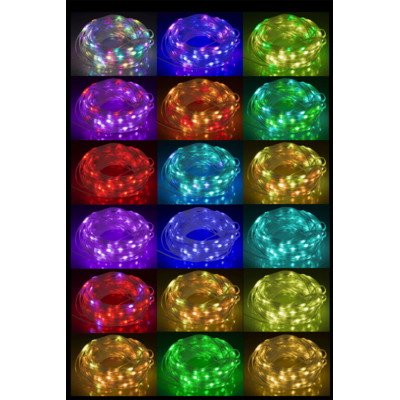 Light chain with colour-changing LEDs, 10 m,