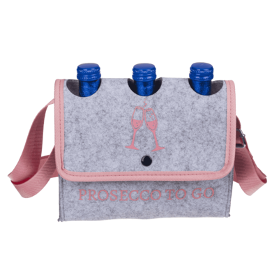 Light grey shoulder bag, Prosecco to Go,