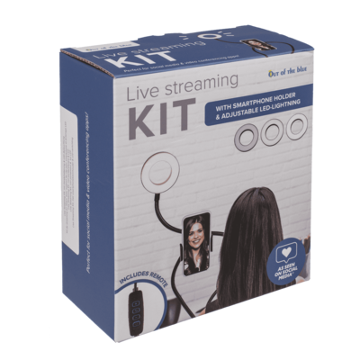 Live Streaming & Vlogging Kit, con portamóvil &