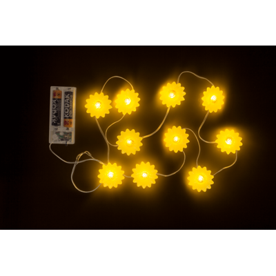 Llight chain, Sunflower, with 10 LED,