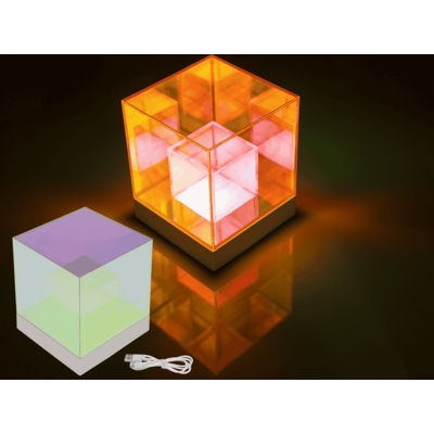 Luce LED Cubo acrilico, 3 livelli di luminosità