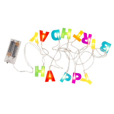 Luci fiabesche a LED "Happy Birthday", L: 1