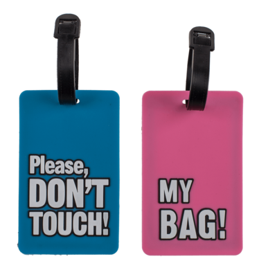 Luggage tags with English slogans,
