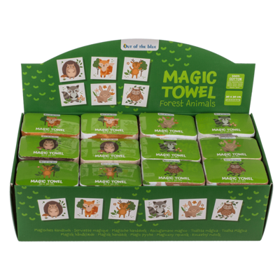 Magic cotton towel, forrest animals,