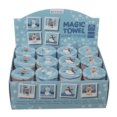 Magic cotton towel, Winter Friends,