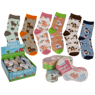 Magic kids socks, farm animals, 1 pair,