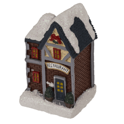 Maison de Noel lumineuse, 6,5 x 8 cm,