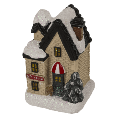 Maison de Noel lumineuse, 6,5 x 8 cm,