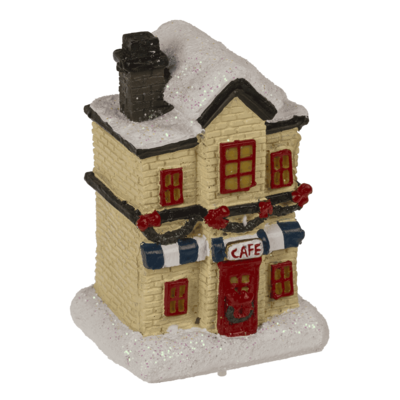 Maison de Noel lumineuse, 6,5 x 8 cm,