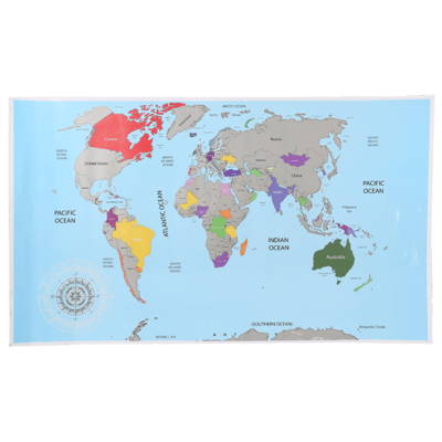 Mapa de mundo para rascar,