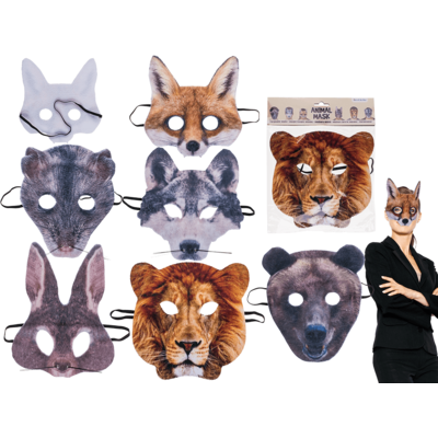 Maske für Erwachsene, Tiergesichter,