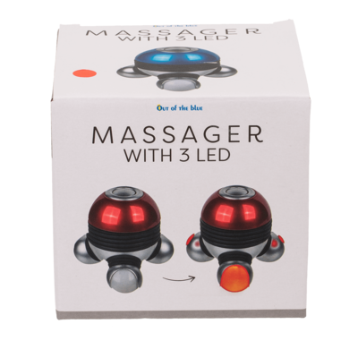 Massaggiatore in plastica con 3 LED,