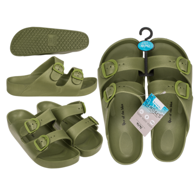 Men sandals, green, size 41/42,