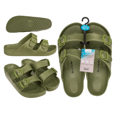 Men sandals, green, size 43/44,