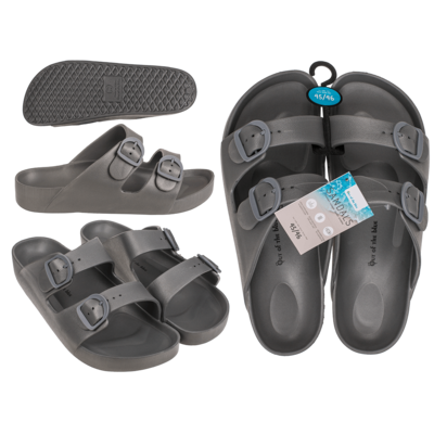 Men sandals, grey, size 45/46,