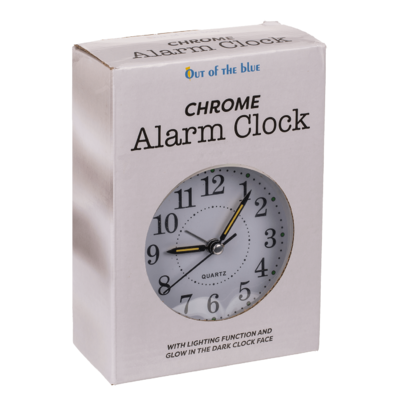 Metal Alarm Clock, Chrome,