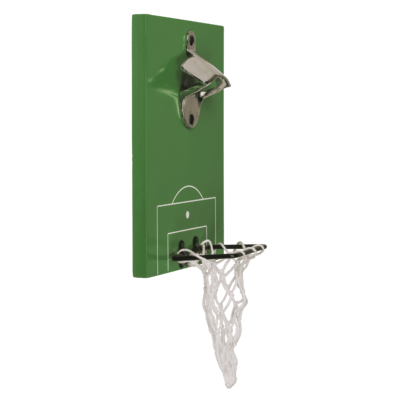 Metal bottle opener, Football pitch with goal,