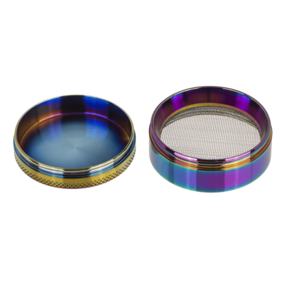 Metal cannabis grinder, Rainbow, 5 x 3,8 cm,