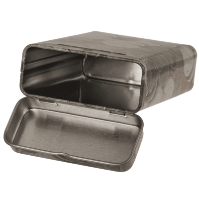 Metal cigarette case, 10 x 7 cm,