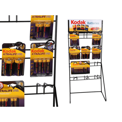 Metal Display Stand for batteries with 12 hooks,