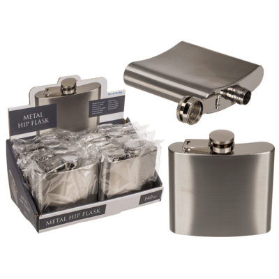 Metal flask for ca. 140 ml,