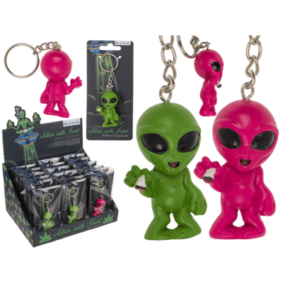 Metal key chain, Alien with Joint,