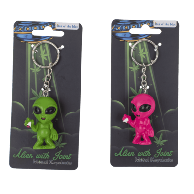 Metal key chain, Alien with Joint,