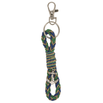 Metal key chain, anchor, 11 cm,