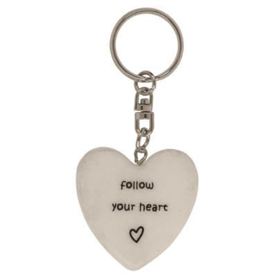 Metal key ring, Positive Hearts,