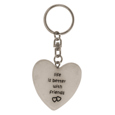 Metal key ring, Positive Hearts,