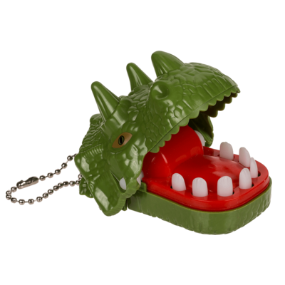 Metal keychain, Biting Dinosaur & Dragon,