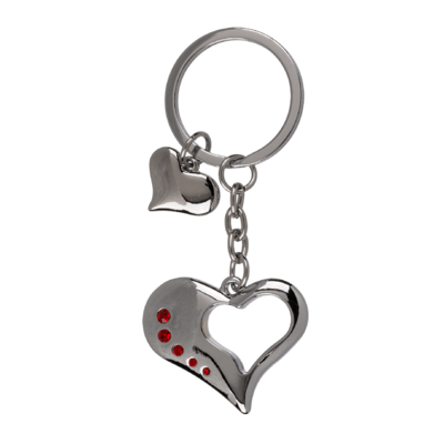 Metal Keychain, Heart,