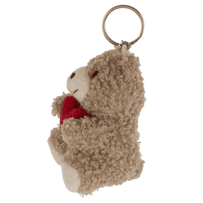 Metal keychain, Plush Bear with Heart,